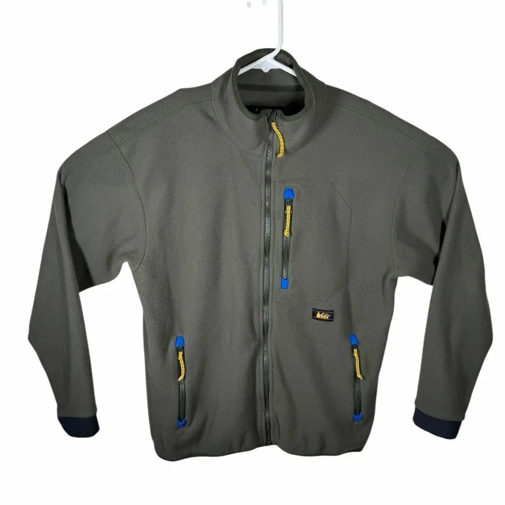 REI Olive Green Lightweight TrailsmithFleece Jacket Men’s Small